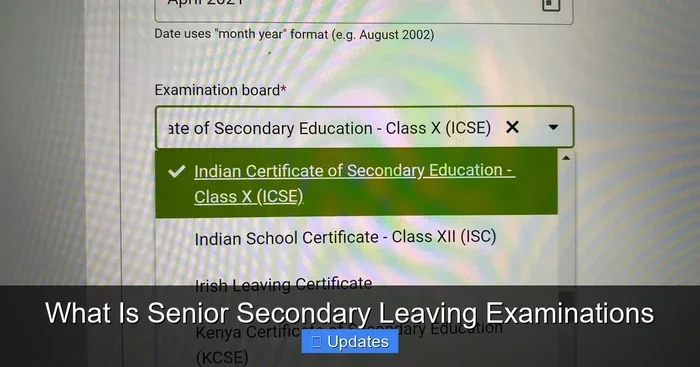 Senior Secondary Leaving Examinations Meaning