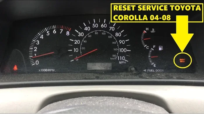 Toyota Corolla Maintenance Required Soon